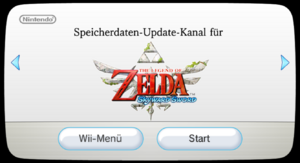 The Legend of Zelda: Skyward Sword Speicherdaten-Update-Kanal